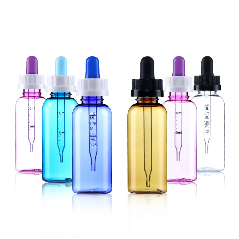 50Ml PET Nhỏ Giọt Chai Nhựa Vuông Vai Nhựa Bóp Nhỏ Giọt Chai Châu Âu Nhỏ Giọt Chai