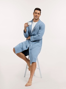 ODM Men's Thermal <strong>Robes</strong> 100 Cotton Bamboo <strong>Terry</strong> Sleepwear Long Sleeve Plus Size Breathable Home Hotel <strong>Robe</strong> - Product Image 3