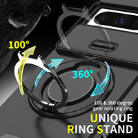 Coque de téléphone tendance de luxe avec support métallique rotatif à 360 degrés et fenêtre arrière pour Google Pixel 7 8A 9 10 Pro XL Pixel 9A