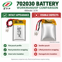 Batterie Li-Polymère OEM ODM 400mAh 500mAh 3.7V 702030 pour Appareil de Beauté Portable, Soins de la Peau et Appareil de Massage Facial