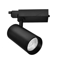 Spot LED sur rail moderne en aluminium de haute qualité, blanc/noir, 10W 20W 30W 40W COB, pour projets et supermarchés