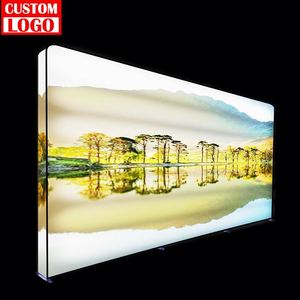 Customization Double-sided Silicone Edge LED <b>Light</b> <b>Box</b> Aluminum Fabric Portable Folding Fabric Background LightBox - Product Image 1