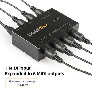 DOREMiDi <span class=keywords><strong>MIDI</strong></span> Box 1-in 6-out <span class=keywords><strong>MIDI</strong></span> Splitter Converter <span class=keywords><strong>Host</strong></span> Box Plug and Play Compatible avec tous les appareils d'interfaces standard <span class=keywords><strong>MIDI</strong></span> - Product Image 3