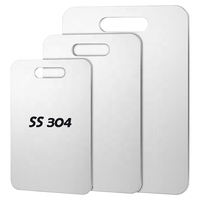 Planche à découper double face en acier inoxydable 304 de qualité alimentaire 39x28cm Écologique et compatible lave-vaisselle