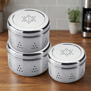 Nouveau Meilleur Prix MIINOX Boîtes Plates Écologiques en Acier Inoxydable Argenté avec 3 Clips pour Stockage Alimentaire Vendeur Indien - Product Image 3