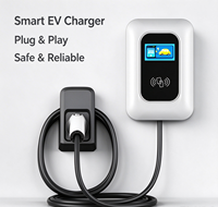 Borne de recharge murale intelligente pour véhicules électriques 22 kW Type 2 32A 3 phases DLB IP55 CE OEM pour la recharge à domicile et commerciale