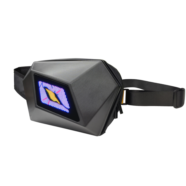 Dynamic LED Eye Display Waist Bag Backpack for Motorcyclists Key Features Highlighted Motorcycle Accessories
