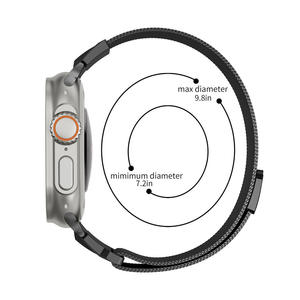 สายนาฬิกาแบบมีห่วงสไตล์ Mecha สำหรับ Apple Watch S11 10 46 มม. Ultra 49 มม. SE 44 มม. ทำจากสแตนเลสสตีลแบบแม่เหล็ก ขายส่ง - Product Image 5