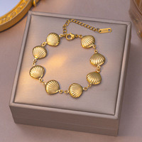 Nouvel ensemble de colliers en acier inoxydable style océan avec coquillages creux pour femmes, chaîne de clavicule haut de gamme tendance, bijoux à la mode