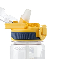 Bouteille d'eau Omedecal pour enfants, type paille, anti-fuite, 480 ml, sans BPA, avec poignée, compatible lave-vaisselle, design excavateur pour garçons et filles