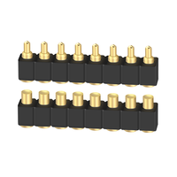 Conectores Pogo Pin Macho-Hembra de 8 Pines Chapados en Oro, Contacto para Aplicaciones USB