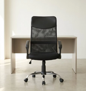 Silla de Oficina Transpirable con <span class=keywords><strong>Respaldo</strong></span> de Malla y Reposacabezas Ajustable, Cómoda Silla de Escritorio para Computadora - Product Image 1