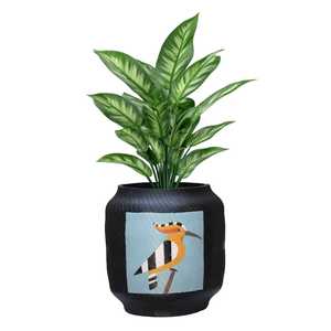 Maceta Decorativa Elegante para el Hogar, Oficina, Escritorio, Interior, Porta Plantas Negro, Decoración para Mesa de Sala de Estar - Product Image 2