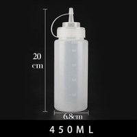 Distributeur de bouteilles de ketchup en plastique HDPE de qualité alimentaire 240ml 360ml 450ml 500ml 680ml Bouteille de sauce pressée en matériau PE