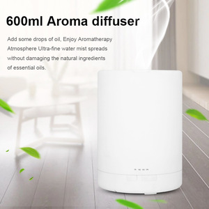 เครื่องกระจายกลิ่นหอมแบบพกพา ความจุ 600 มล. พร้อมไฟกลางคืน สำหรับบ้านและห้องนอน - Product Image 4