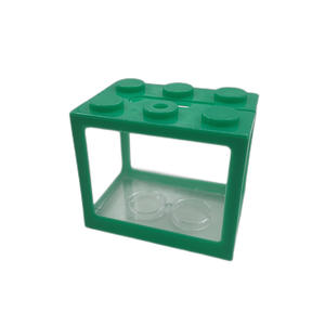 Groothandel Mini Desktop Betta <span class=keywords><strong>Aquarium</strong></span> Milieuvriendelijk Plastic Goudvis <span class=keywords><strong>Aquarium</strong></span> Vierkant Bouwsteen Decoratief Huis Kunst Modulair - Product Image 5