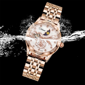 Difanni 6018 <strong>Lady</strong> Rose Gold <strong>Watch</strong> Stainless Steel Mechanical Wristwatch Luxury Auto <strong>Self</strong>-<strong>Wind</strong> Luminous Female Relogio for Women - Product Image 5