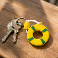 Porte-clés flottant en mousse EVA jaune personnalisé en usine, imprimé avec logo, porte-clés promotionnel en EVA, porte-clés flottant personnalisé