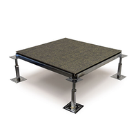 Plancher surélevé en acier avec surface en vinyle à motif moquette, noyau en ciment, type de charge : ultra-léger/léger/ordinaire/lourd