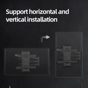 Suporte de TV Full Motion para TV, suporte de parede horizontal e vertical para TV, rotação de tela, Hillport