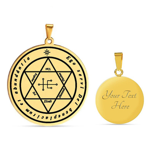 Vòng Cổ Mặt Dây Chuyền Bằng Thép Không <span class=keywords><strong>G</strong></span>ỉ HLSS244 <span class=keywords><strong>Ego</strong></span> Servi Dei Beneplacitum Et Abundantia Vau Phocbus Rcgulus Sol Eloah Shemesh - Product Image 2