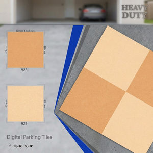 Vistaar Brand Minimalist Firebrick Heat Resistant Porcelain Tiles 400x400mm Outdoor Digital Parking Tiles - Product Image 1