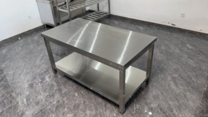 Mesa <span class=keywords><strong>de</strong></span> Cocina <span class=keywords><strong>de</strong></span> Acero Inoxidable con Asientos para <span class=keywords><strong>Restaurante</strong></span> Comercial, <span class=keywords><strong>Servicio</strong></span> <span class=keywords><strong>de</strong></span> Alimentos, Preparación <span class=keywords><strong>de</strong></span> Alimentos, Estación <span class=keywords><strong>de</strong></span> Almacenamiento para Catering - Product Image 4