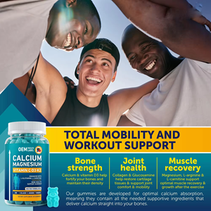 WELLBODY OEM/ODM, marque distributeur, gommes de calcium d'approvisionnement d'usine, soutient la santé osseuse, aide à la croissance corporelle - Product Image 3