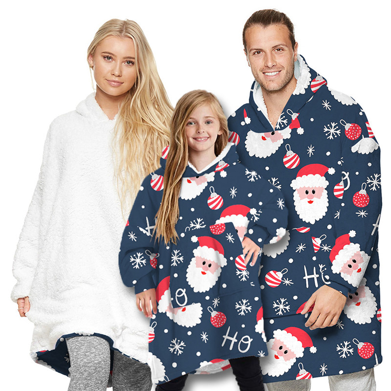 Stunning Family Clothing Loose Christmas Clothes Oversized Hoodie Blanket
