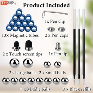 Pena Fidget magnetik gaya biru Royal Multi Warna Logo kustom dan paket hadiah mainan Magnet ukuran sedang multifungsi - Product Image 2