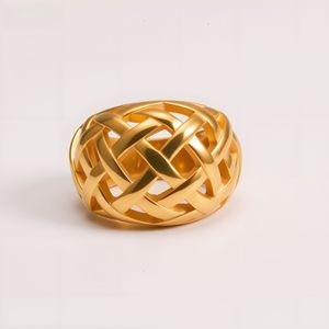 Cross-Biên Giới Châu Âu Mỹ Thiết Kế Cổ Điển Hình Học Dệt 316 Thép Không Gỉ Bất Vàng-Mạ Phụ Nữ Của Vòng Hàng Ngày Sử Dụng Trực Tiếp - Product Image 3