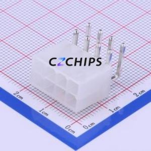 X9357WR-2x04-N2SN Wire-to-Board Pin Header Bent Lead Through Hole,P=4.2mm Connector 2x4P 4.2mm Right Angle Insert 8P - Product Image 1