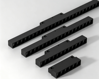 Système d'éclairage sur rail magnétique, grille lumineuse LED à CRI90 élevé pour projets commerciaux, certifiée CE ROHS, personnalisable
