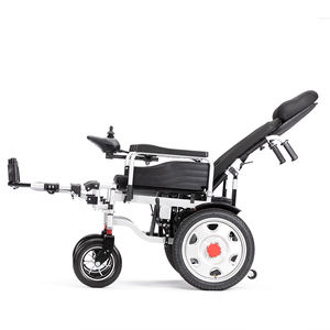 Silla de ruedas eléctrica con respaldo seguro y firme, scooter de cuatro ruedas, silla de ruedas eléctrica plegable portátil para discapacitados - Product Image 3