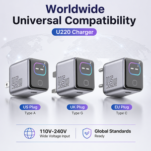 <span class=keywords><strong>Chargeur</strong></span> GaN intelligent AI haut de gamme 45W pour iPhone 16 Pro Samsung Ultra pour <span class=keywords><strong>MacBook</strong></span> <span class=keywords><strong>Air</strong></span> EU US pour les passionnés de technologie - Product Image 1