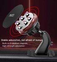 C91 6 pièces aimants Auto support de téléphone portable Base pliable magnétique support de Smartphone voiture