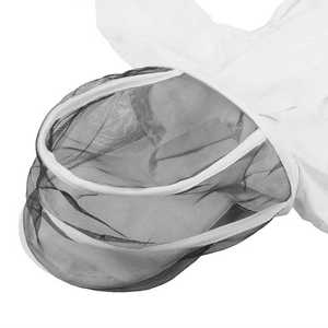 Nouvelle combinaison de protection anti-abeilles pour enfants Pomelo, une pièce, avec voile, en polyester, couleurs blanc et rouge - Product Image 4