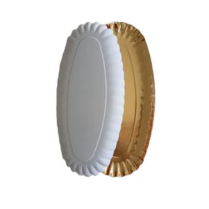 Papier personnalisé de qualité alimentaire Rectangle Or Argent <span class=keywords><strong>Rose</strong></span> Or Plateaux <span class=keywords><strong>en</strong></span> <span class=keywords><strong>carton</strong></span> pour papier alimentaire Assiettes <span class=keywords><strong>en</strong></span> papier - Product Image 5