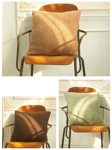 <strong>Fluffy</strong> Teddy Faux Fur <strong>Cushion</strong> Cover Square Velvet Decorative Home Throw Pillow Knitted Plain Style for Hospital Use - Product Image 5