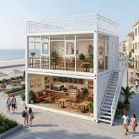 Maison conteneur démontable modulaire préfabriquée à deux étages pour zones touristiques 20ft 40 pieds