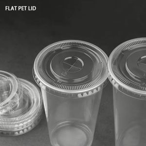 Oferta Especial: Tapas Desechables Ecológicas de PET Transparente de 98mm con Cúpula Plana para Bebidas Frías y Tazas de Bubble Tea, Bajo MOQ - Product Image 2