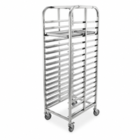 Carrito de Acero Inoxidable para Hornear, con Ruedas, de Grado Alimenticio 304 201, para Empujar a Mano