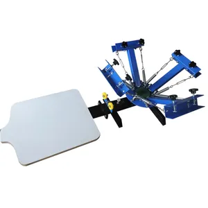 low cost factory direct sales screen printer 4 Color 1 Station Silk Screen Printing machine