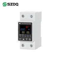 Interruptor de Circuito MCB con Medidor de Energía Solar WiFi Tuya Smart Home, Protector de Voltaje Din, Interruptor de Control Remoto LED, Monofásico AC, Fabricado en PC