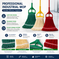 Prezzo di Fabbrica: Ricambio per Mop Multicolore, Testa in Cotone per Pulizia Pavimenti, Mop per Pulizie Industriali