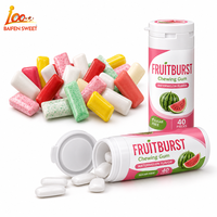 Vente en gros chewing-gum au xylitol personnalisation souffle frais protéger les dents blanc dodu saveur de fruit sans sucre menthe chewing-gum