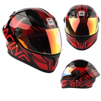 Casque pour enfants du commerce extérieur transfrontalier pour garçons filles pour et moto utiliser matériau ABS couleur noire modèle XPB K800