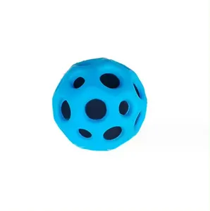 Yeni varış PU renkli uzay topu süper yüksek yumuşak ay yüksek sıçrama topu stres zıplayan top çocuklar için hediye