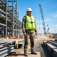 Combinaison antichute robuste avec airbag pour travaux en hauteur, vêtements de sécurité pour la construction, portée de déclenchement 2-9m, réutilisable