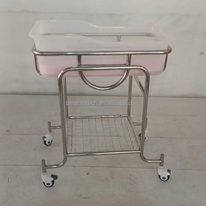 Cama de Hospital para Niños Bestran BT-AB118 con Barandillas Laterales de Acero de Longitud Completa, 2 Manivelas y Colchón - Product Image 4